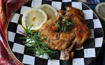 Whole Chicken Legs with Tahini & Rosemary Leaves