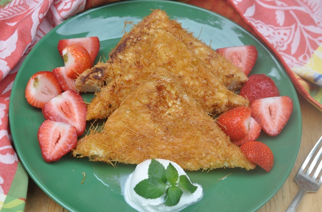 Vermicelli Coated French Toast with Ricotta Cheese