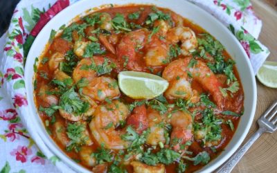 Shrimps with Spicy Red Pepper Relish