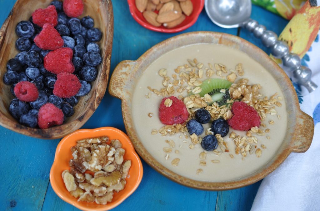 Oat Milk Pudding with Mixed Berries