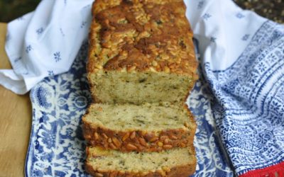 Peach Bread with Thyme & Pine Nuts