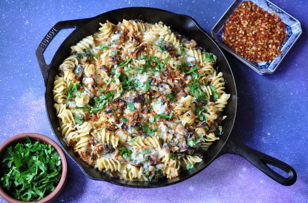 Baked Pasta with Artichoke & Wild Mushrooms