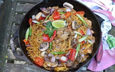 Sesame Noodles With Chicken & Mushrooms