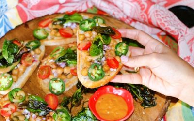 Sourdough Bread with Chickpeas & Peanut Sauce