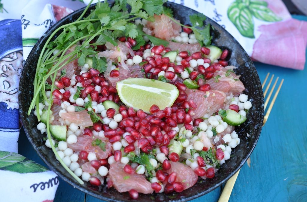 Pomelo with Pearl Couscous Salad