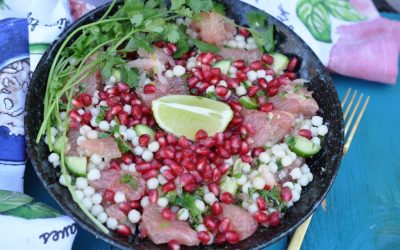 Pomelo with Pearl Couscous Salad