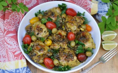 Moroccan Style Chicken with Olives and Herbs