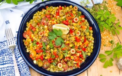 Green Split Pea Salad with Herbs and Spices